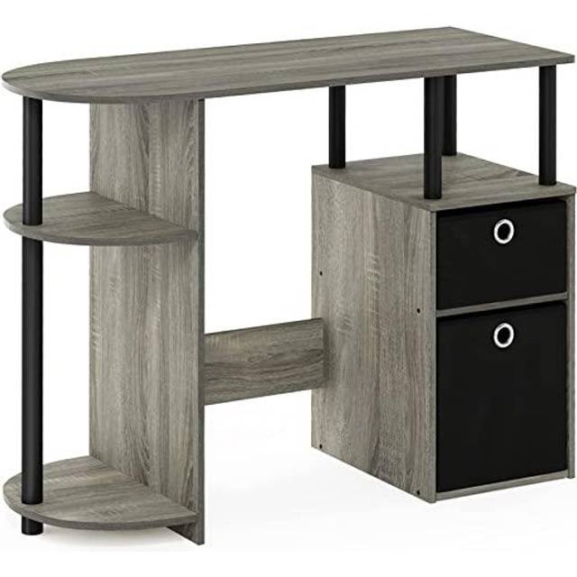 Furinno JAYA Compact Computer Desk, Writing Desk, Study Desk, French Oak/Black