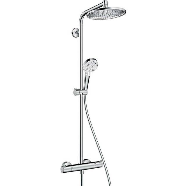 Hansgrohe Crometta S 240 Showerpipe EcoSmart 1 jet Shower Column with Thermostatic Mixer (27268000)