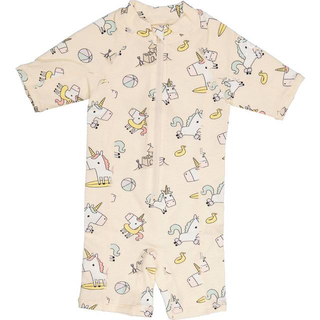 Geggamoja UV Dräkt Beige Unicorn 50+ 110/116