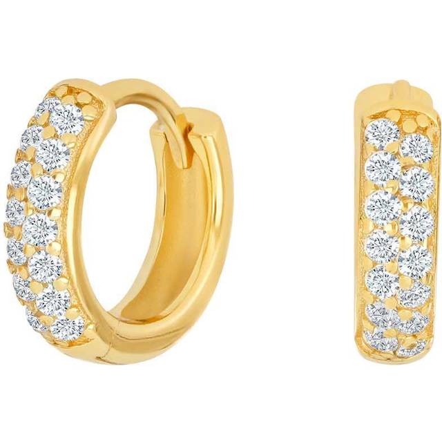 Joanli Nor KosaNor øreringe i forgyldt med cubic zirkonia