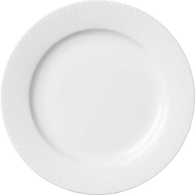 Lyngby Porcelæn - Rhombe Tallerken Ø23 cm hvid porcelæn