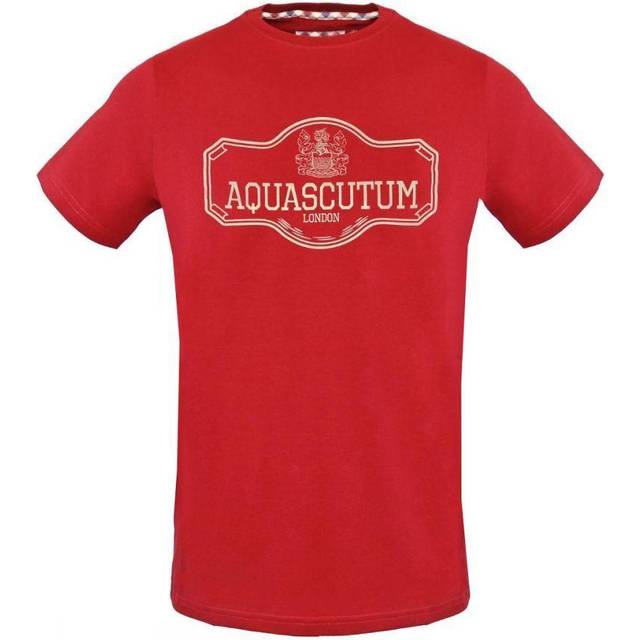 Aquascutum Sign Post Logo Red T-Shirt