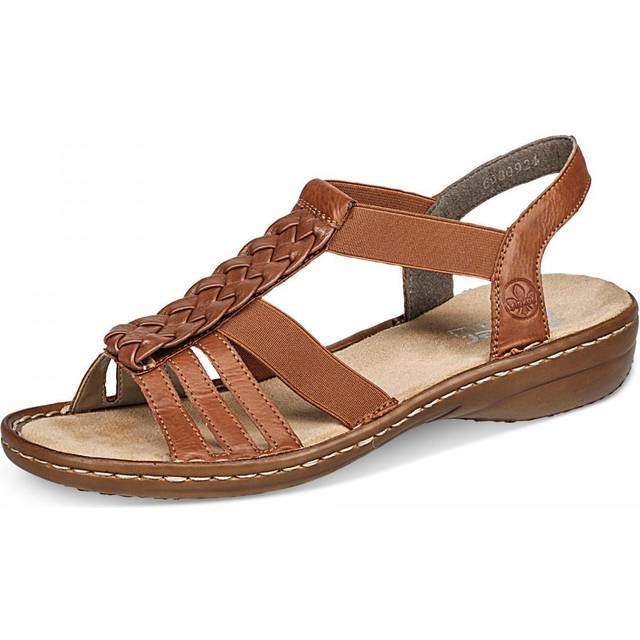 Rieker 60809 dam Sandal, BRUN, 36 EU