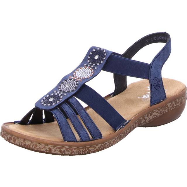 Rieker Damer 628G9 sandal, blå, 36 EU