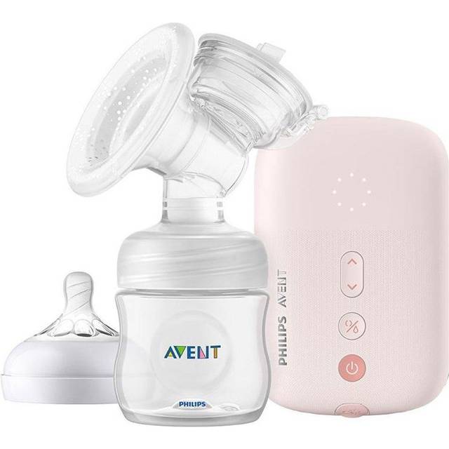 Philips Avent enkel elektrisk bröstpump, sjukhusstyrka, snabbt mjölkflöde som känns naturligt, lätt att rengöra och montera, modell SCF395/11