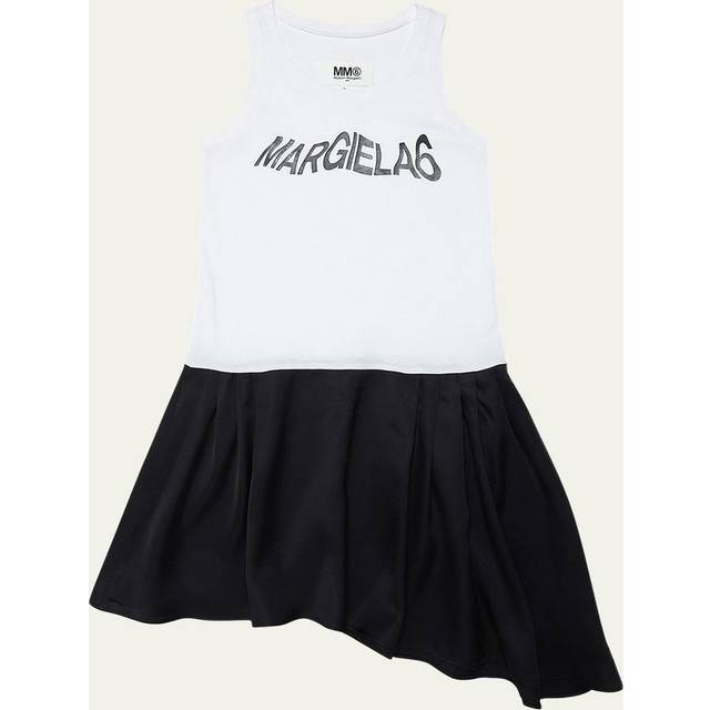Mm6 Maison Margiela Girls Kids Sleeveless Dress In White - Size 12Y