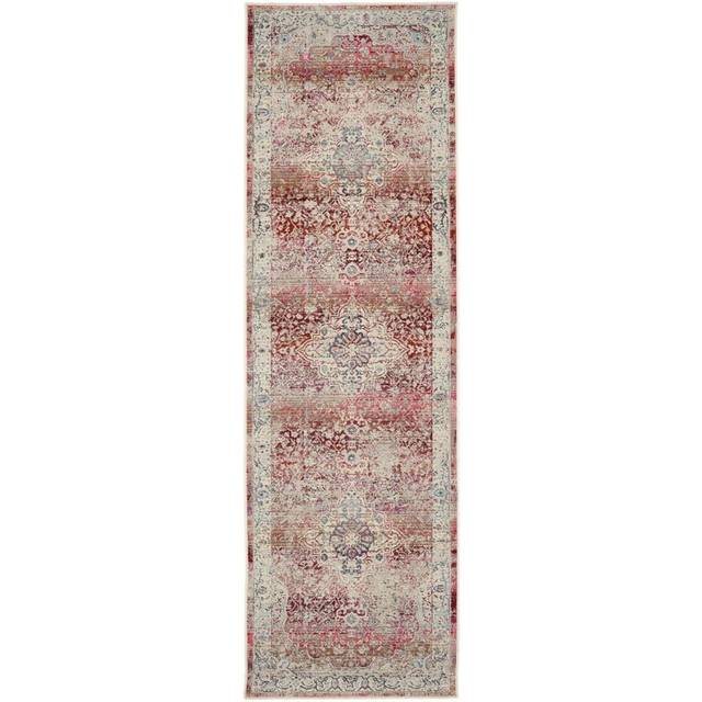 Nourison Vintage Kashan Area Rug Red/Ivory 230 x 71 cm, Multi
