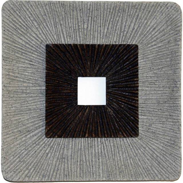 Screen Gems SGS4147-92 19 in. X 2.36 in. Enclave Square Wall Art with Ribbed -Pack of 2