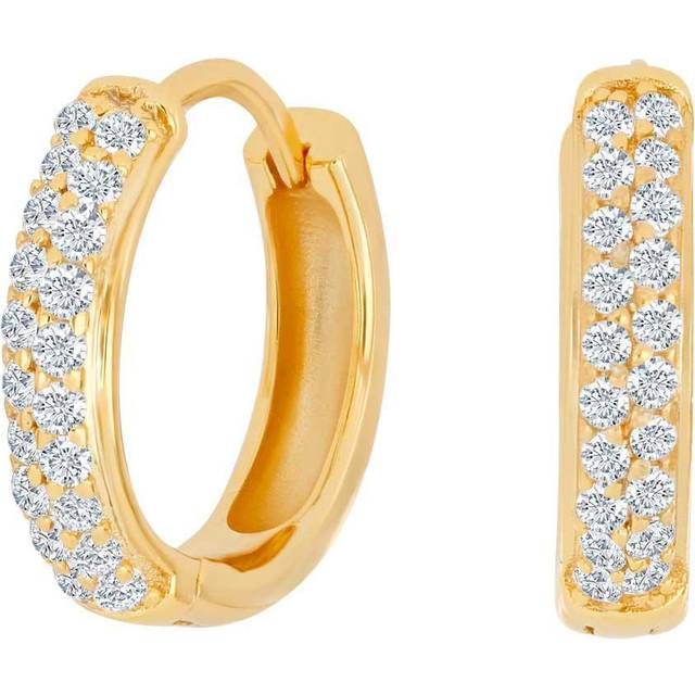 Joanli Nor KosaNor øreringe i forgyldt med cubic zirkonia