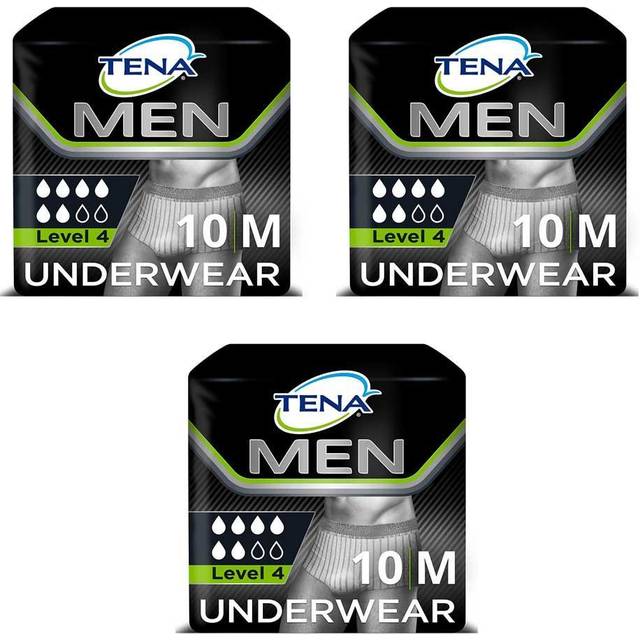 TENA Men Premium Fit Level 4 Pants - Medium - Bulk Saver - 3 Packs of 10
