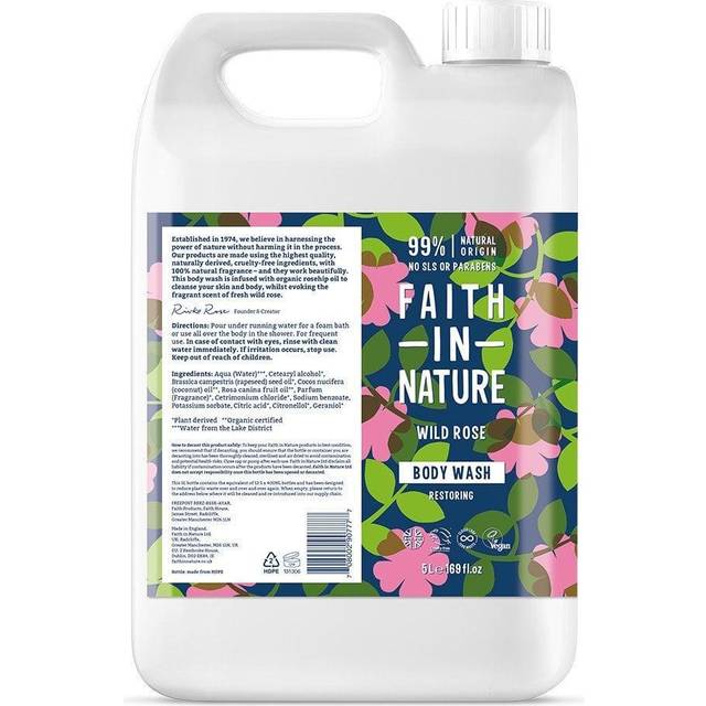 Faith in Nature Wild Rose Body Wash - 5L