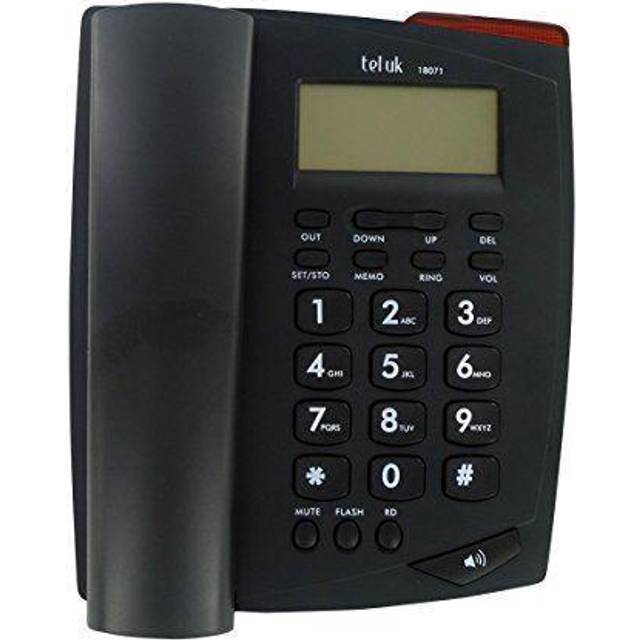 Tel UK 18071B Venice Phone Caller ID Telephone Black