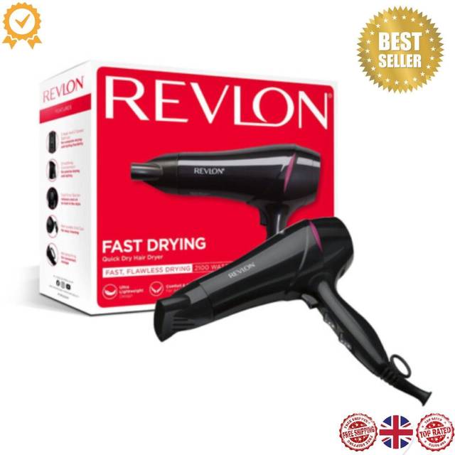 Revlon Quick Dry Hair Dryer Ultra Light Weight 3 Heat & 2 Speed 2100W