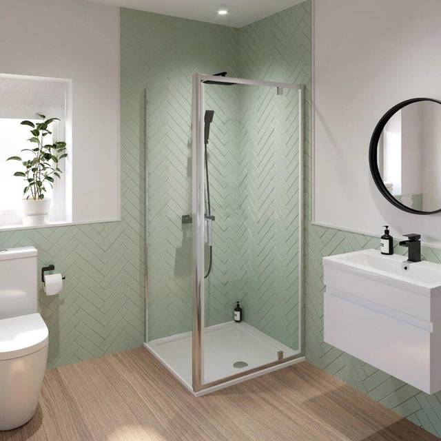 Luxura Pivot Shower Enclosure 700 x 700mm - 6mm
