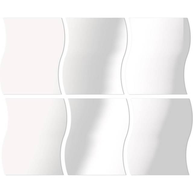 Acrylic Wavy Wall Mirrors - 6 Piece | Pukkr