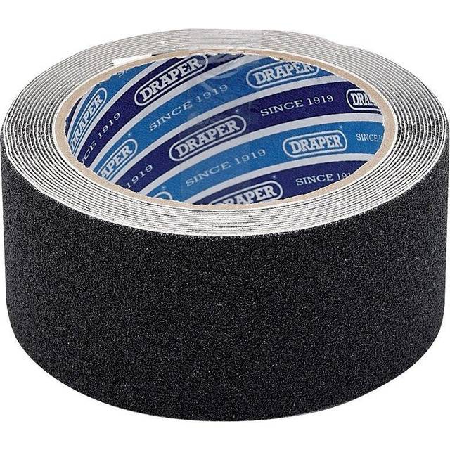Draper Heavy Duty Safety Grip Tape Roll, 3.7m x 50mm, Black