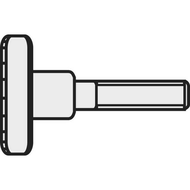 1 Pack - Toolcraft 192173 Thumb Screws DIN 464 Galvanised Steel M4 x 8mm Pack Of 10