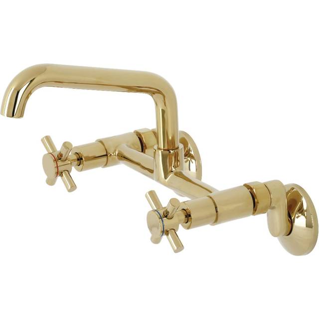 Kingston Brass KS423PB Concord Two-Handle Wall-Mount Kitchen Faucet  P