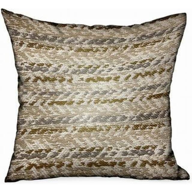 Plutus Antique Zane Brown Dobby Luxury Outdoor/Indoor Throw Pillow Double sided  24 x 24