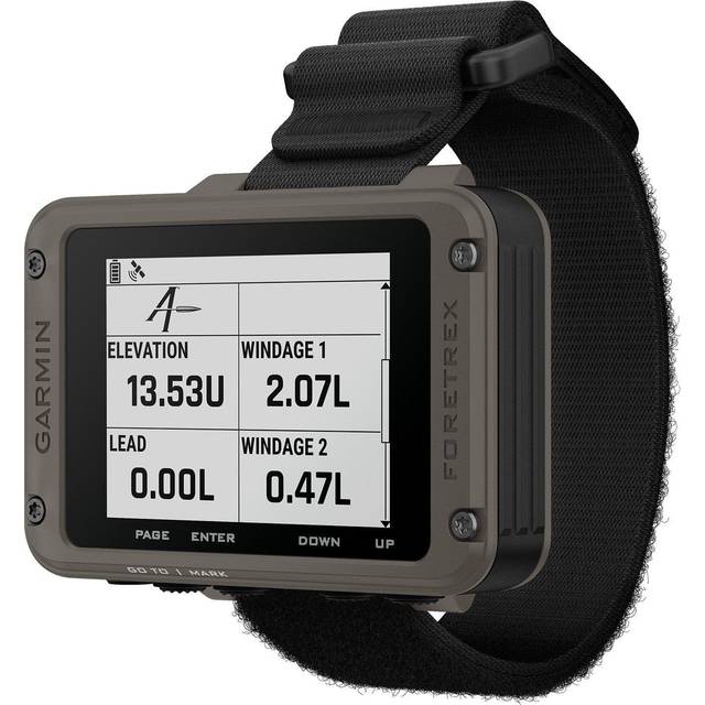 Garmin Foretrex®901 Ballistic Edition, Personal, Svart, Grå, Stöttålig, Temperaturbeständig, Vattentålig, IPX7, 5,59 cm (2.2"), 320 x 240 pixlar