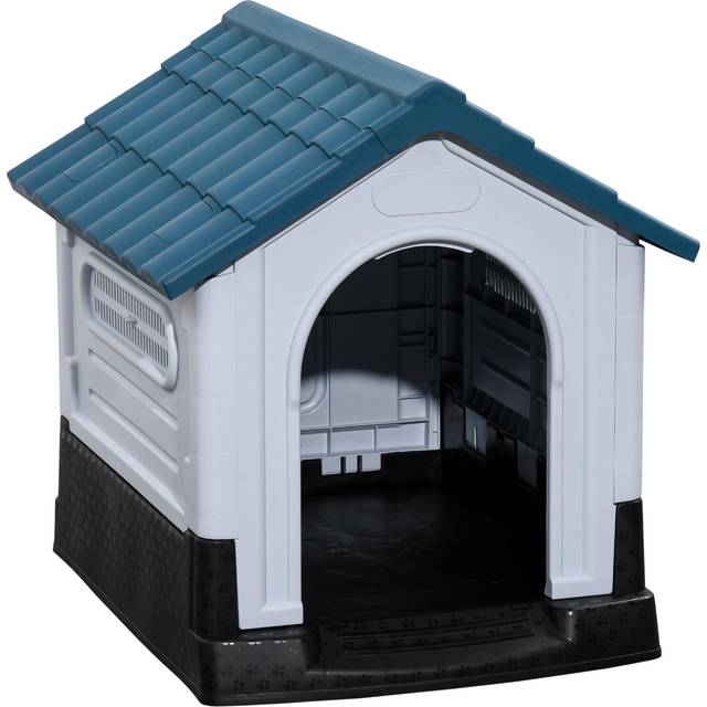 PawHut Dog Kennel for Outside Plastic Dog House for XS Dogs - 64.5 x 57 x 66cm | TJ Hughes