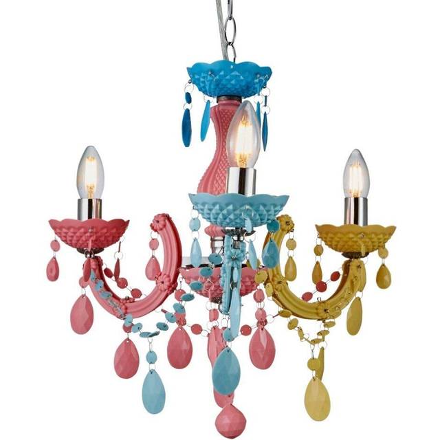 Glow Marie Therese Kids 3 Light Chandelier - Multicoloured
