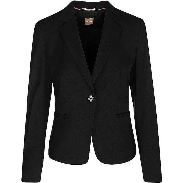 Regular-fit blazer in Italian virgin wool - Black