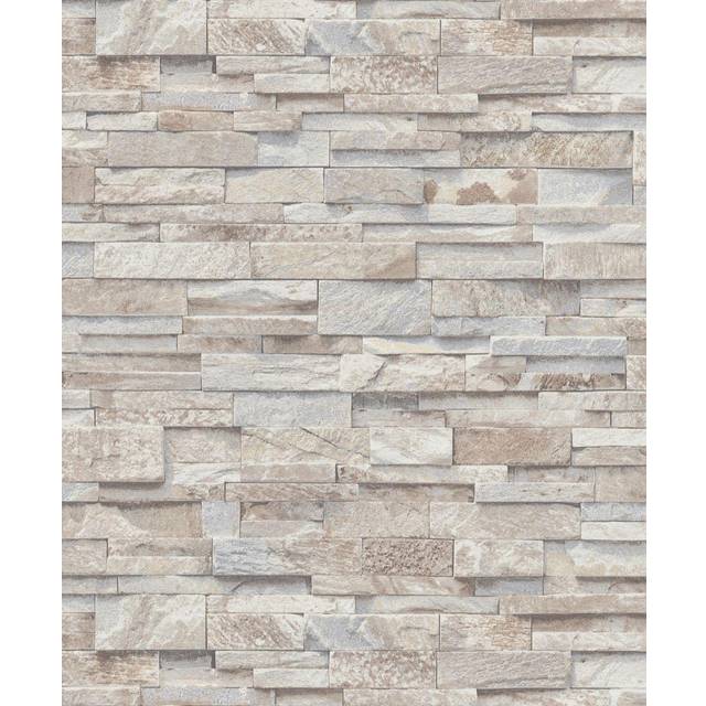 Brick Effect Wallpaper Vinyl 3D Slate Stone Split Face Tile