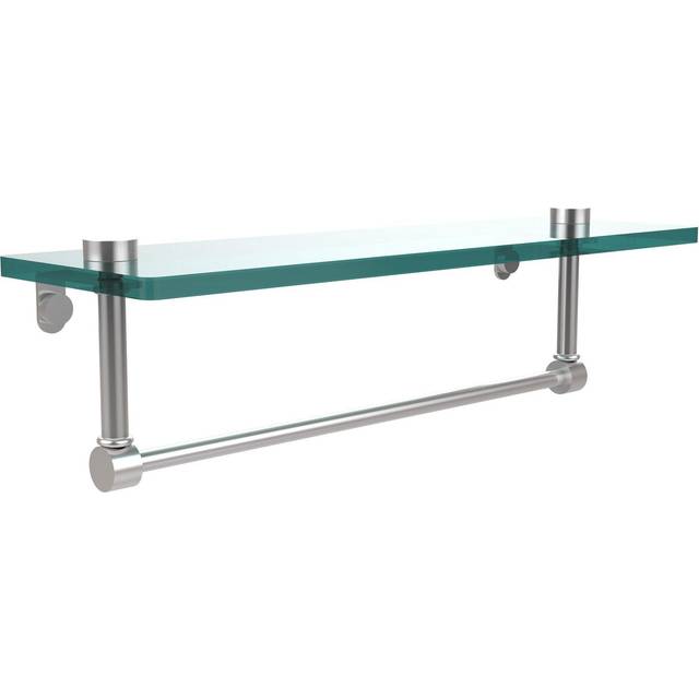 16 Inch Glass Vanity Shelf with Integrated Towel Bar - NS-1/16TB-SCH