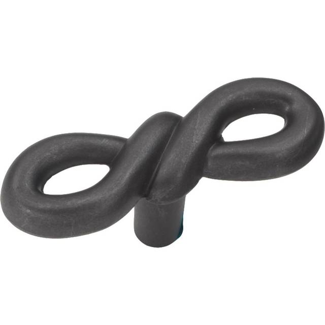 Hickory Hardware P3450-BI 2-1/8-Inch by 3/4-Inch Rustic French Twist Knob  Black Iron