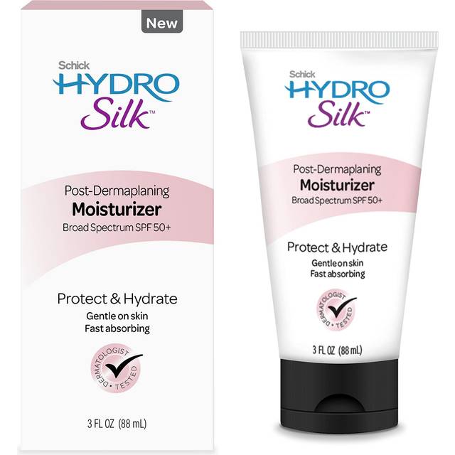 Schick Hydro Silk Post-Dermaplaning Moisturizer with SPF 50+ | Travel Size Face Moisturizer with Sunscreen  Facial Moisturizer  Dermaplane Face Lotion