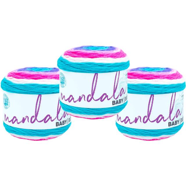 (3 Pack) Lion Brand Yarn Mandala Baby Yarn  Unicorn Cloud