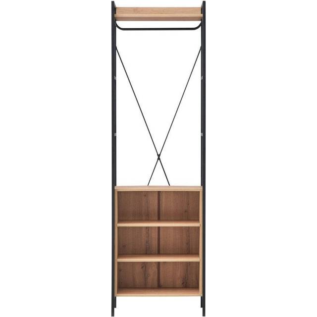 Open Wardrobe with 5 Shelves - Riviera Oak - Brown