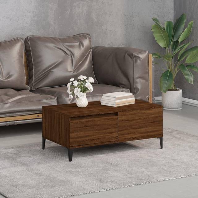 vidaXL Coffee Table Brown Oak 90x50x36.5 cm Engineered Wood