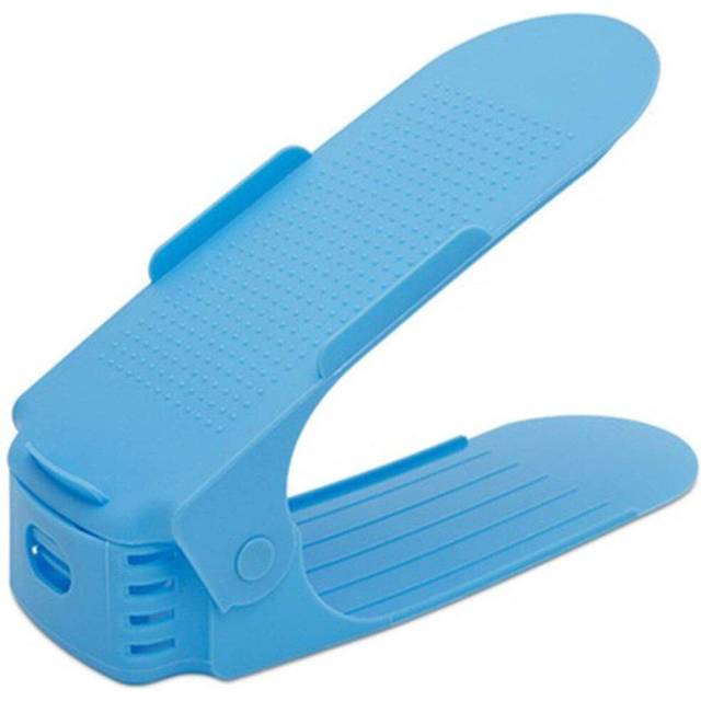 Haven space saver shoe rack organisers, standard size - blue