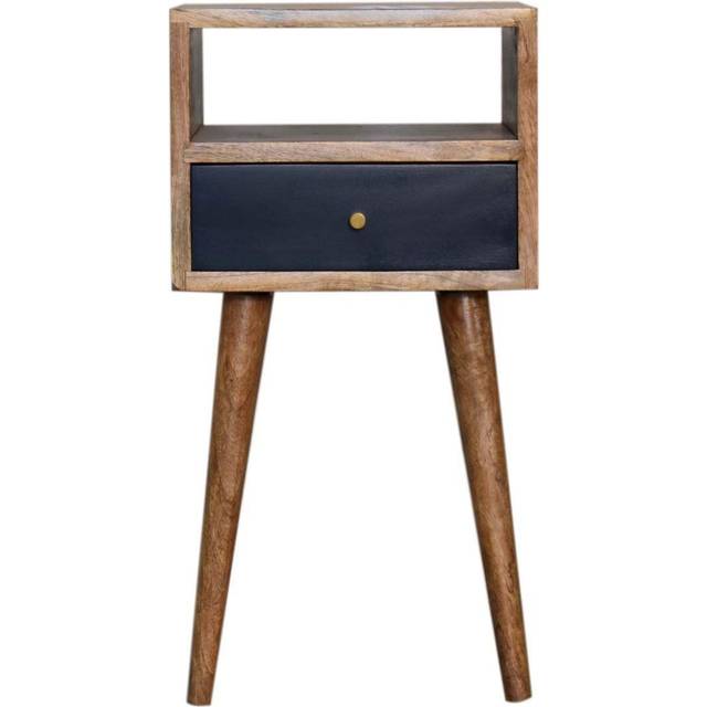 Artisan Mini Navy Blue Hand Painted Bedside Table