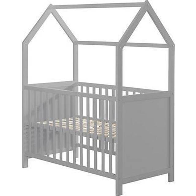 ROBA House Bed 60 X 120cm + Changing Top |Grey |60X 120 cm