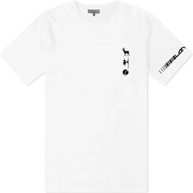 Lanvin Mens Ski Placed Logo White T-Shirt material_cotton - Size X-Small