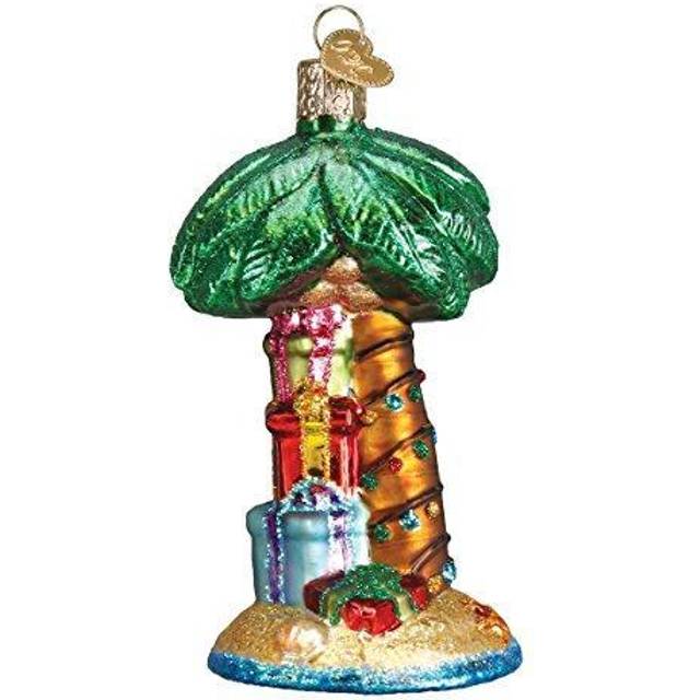 Old World Christmas Glass Blown Ornament Christmas Palm Tree (48037)
