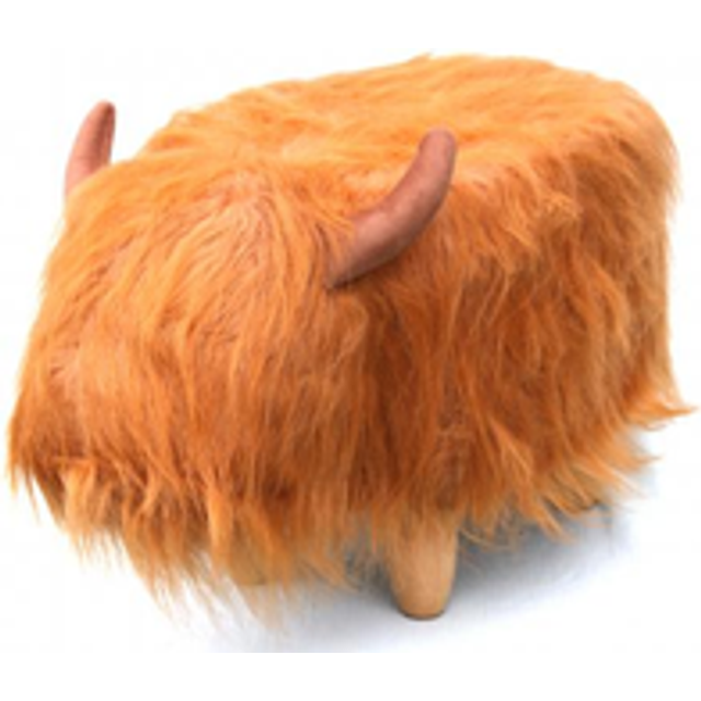 Dillis the Highland Cow Footstool - Brown (36cm H X 32cm W X 60cm D)