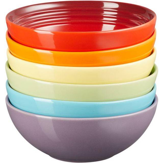 Le Creuset Le Creuset Signature djup tallrik 16 cm 6-pack Rainbow - Multi