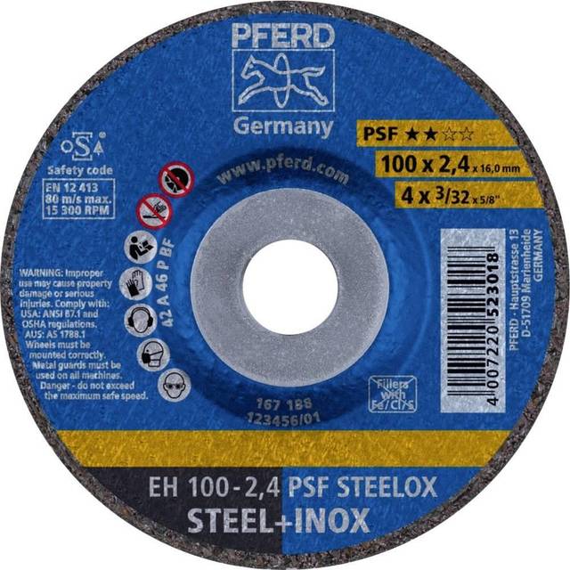 Pferd Cut-off Wheel EH 100-2,4 PSF Steel OX/16- you get 25