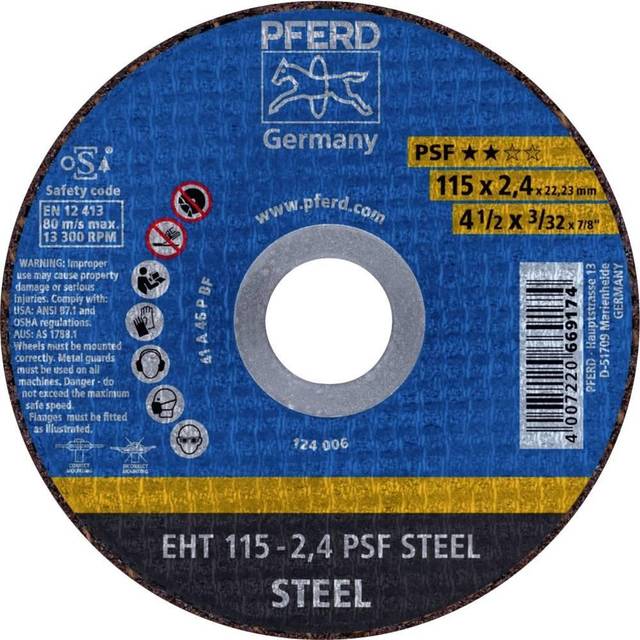 Pferd Cut-off Wheel EHT 115-2,4 PSF Steel- you get 25