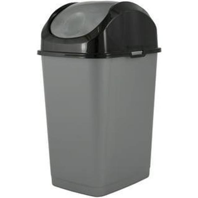 Superio Small Trash Can with Lid 4.5 Gallon Plastic Swing Top Garbage Can Slim Waste Bin for Under Sink/Cabinet  Laundry Room  Kitchen  Office  Bedroo