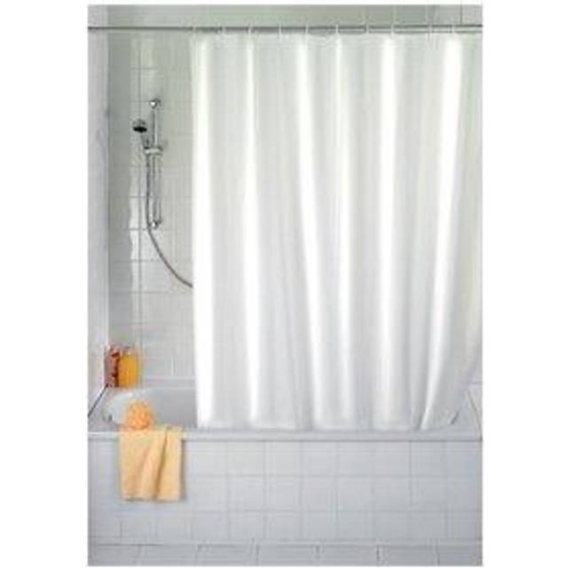 WENKO Duschdraperi enfärgad vit 120 x 200 cm – vattenavvisande, lättskött, polyetenvinylacetat, 120 x 200 cm, vit