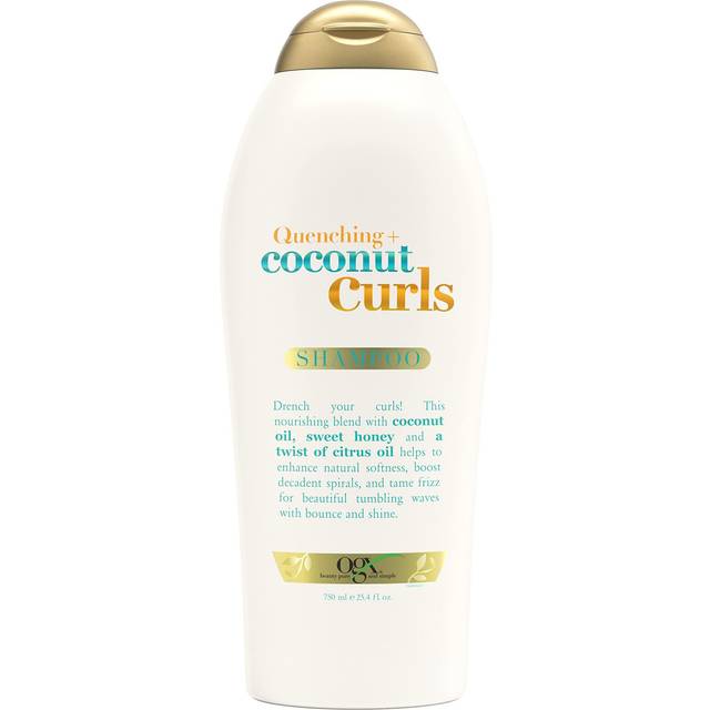 OGX Quenching + Coconut Curls  Moisturizing Shampoo for Curly Hair  Detangling  Curl Enhancing  25.4 fl oz