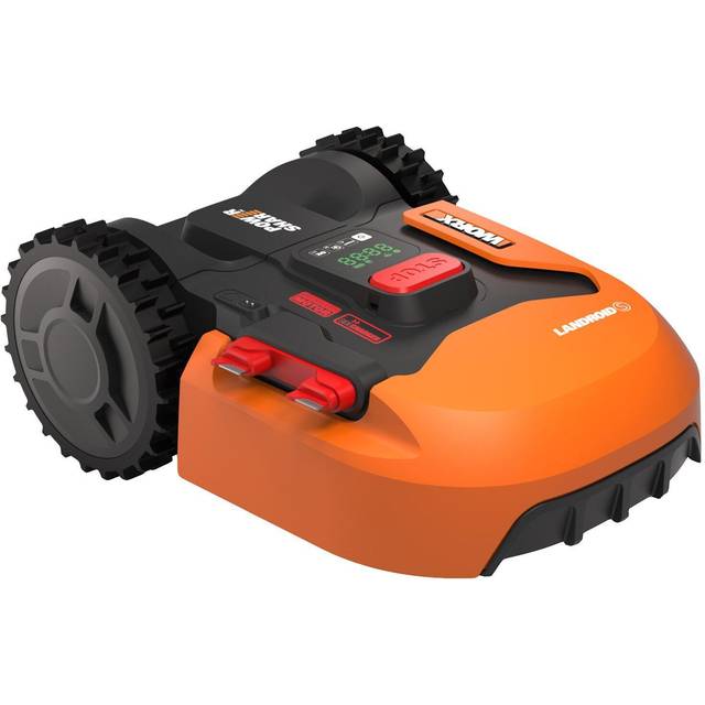 WORX Landroid S WR184E robotgräsklippare för trädgårdar upp till 400 m2 – 35% lutning – med WLAN-anslutning och flytande klippdäck – appkontroll – flerzonsprogrammering – AIA intelligent navigering