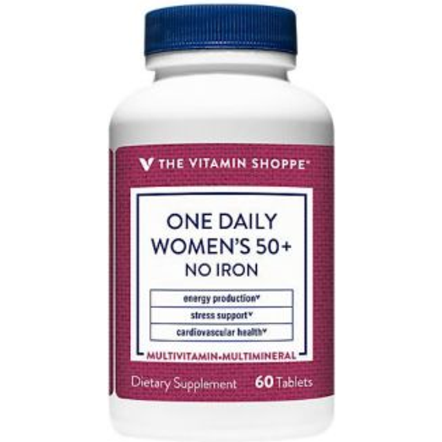 The Vitamin Shoppe  One Daily Women's 50+  No Iron  60 Tablets