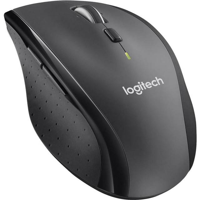 Logitech M705 Marathon trådlös mus, 2,4 GHz USB Unifying mottagare, 1000 DPI, 5 programmerbara knappar, 3 års batteri, kompatibel med PC, Mac, bärbar dator och Chromebook - Grå