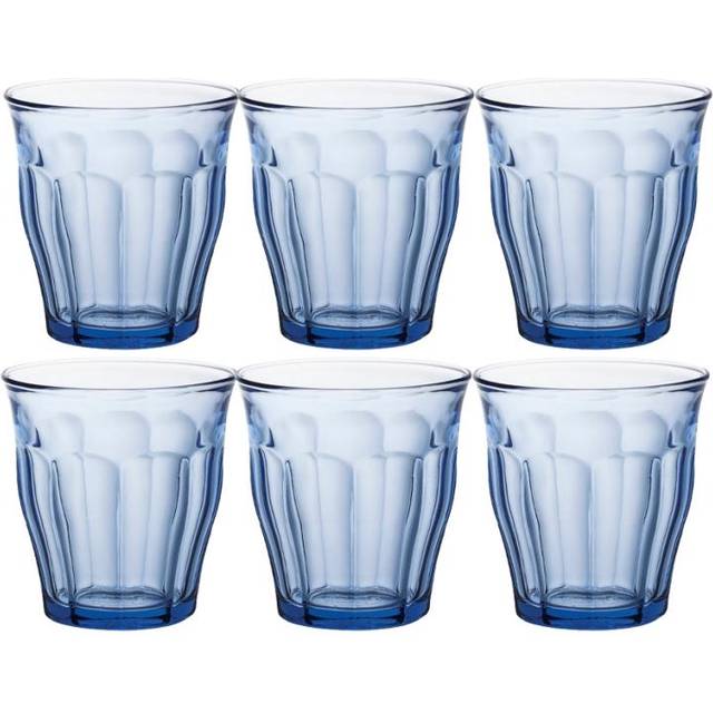 200ml Picardie Tumbler Glasses - Pack of Six - Blue